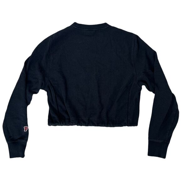 PINK Victoria’s Secret crew neck sweatshirt varsity medium black womens D118 - Picture 2 of 7